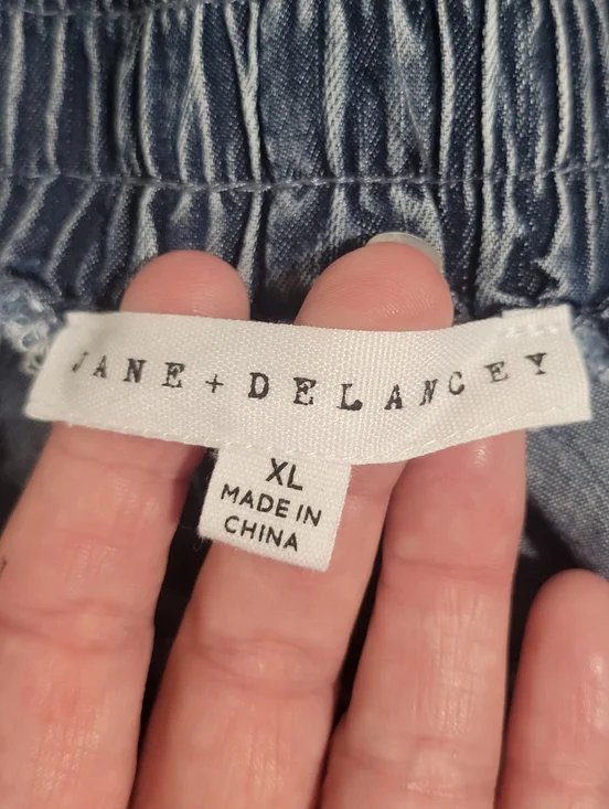 Jane And Delancey High-Rise Lyocell Denim Chambray Wide-leg Pants Size XL NWT - Picture 11 of 13